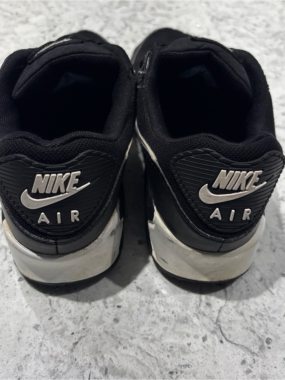 Nike Black and White Air Max 90 Sneakers - Picture 3 of 5